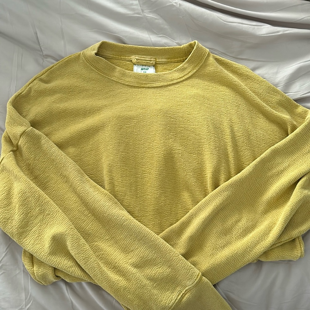 aerie drop shoulder sweater with slit